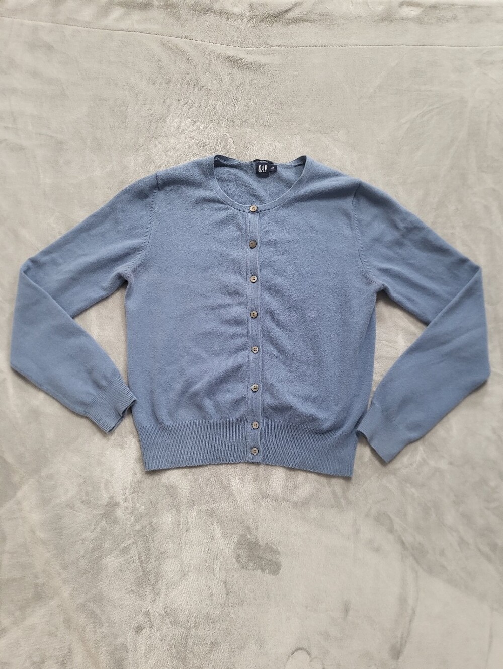 GAP Women's Dusty Blue Button-Up Cardigan M